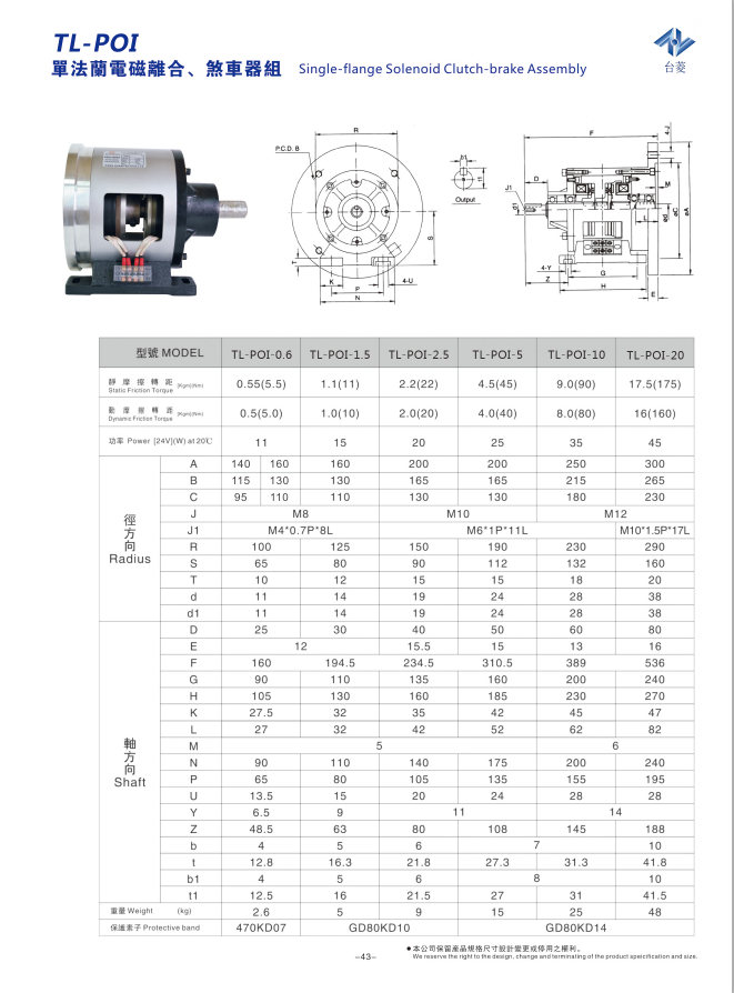 單法蘭剎車離合配三相異步電機型號規格圖
